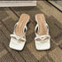 Women Casual Open Toe Slid Block Heels